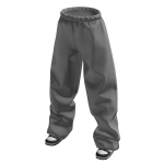 Gray Sweatpants with Sneakers